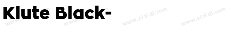 Klute Black字体转换